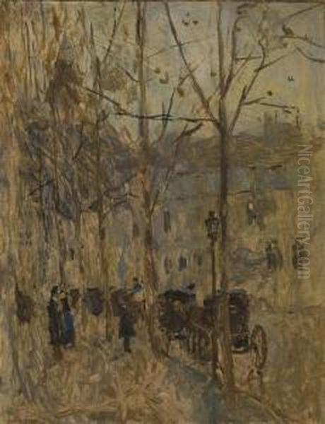 Un Jour Gris A Paris Oil Painting by Frank Edwin Scott