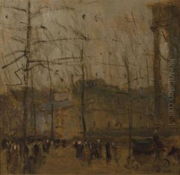 Un Jour Gris A Paris Oil Painting by Frank Edwin Scott