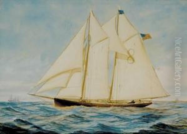 Pilot Boat Edward Barrett Oil Painting by George Gilbert, Sir Scott