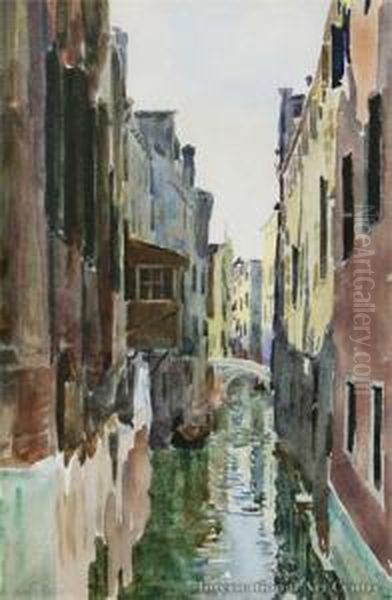 Canal Scene, Venice Oil Painting by James Fraser Scott