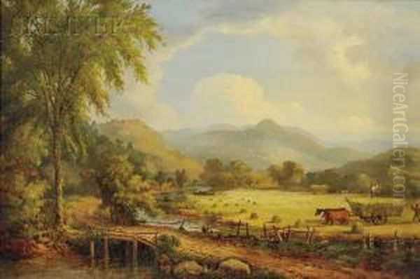 Haying Oil Painting by John White Allen Scott