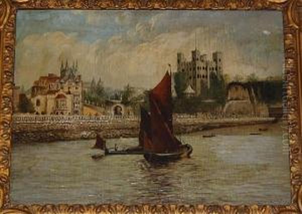 Rochester Castle Oil Painting by Samuel Scott