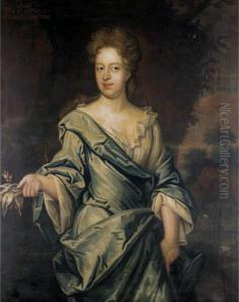 Portrait Of Lilias (d.1675), Daughter Of Alexander, 5
Th
 Lord Elphinstone Oil Painting by David Scougall