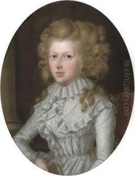 Portrait Of A Lady Oil Painting by James Scouler