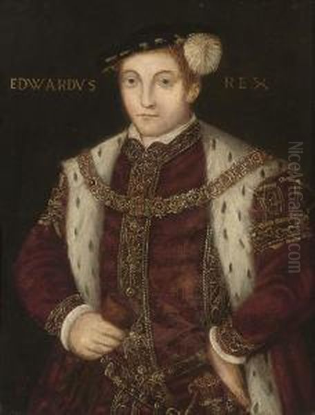 Portrait Of King Edward Vi Oil Painting by William Scrots