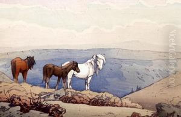 Dartmoor Ponies by Allen William Seaby