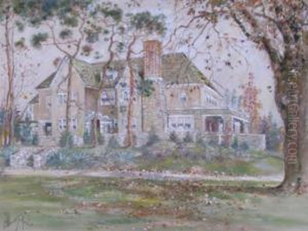 Mcguire Toedebusch House Oil Painting by John Albert Seaford