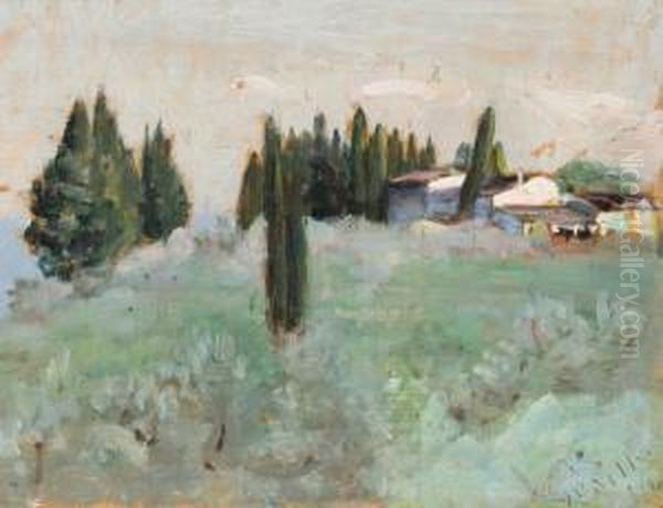 Paysage De Provence Oil Painting by Charles Paul Octavie Seailles