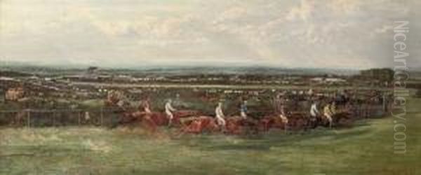 Tattenham Corner, The Derby Oil Painting by Allen Culpepper Sealey