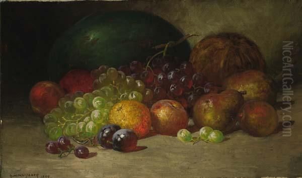 Still Life With Fruit Oil Painting by George W. Seavey