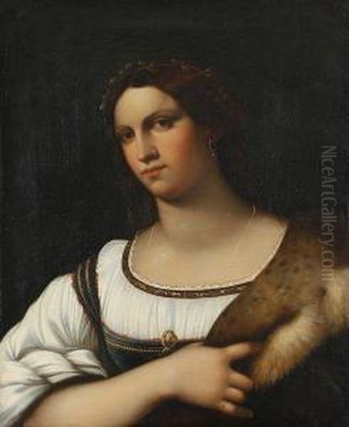 La Fornarina Oil Painting by Sebastiano Del Piombo