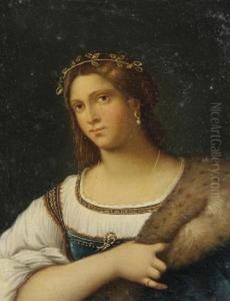 Portrait Of A Lady, Said To Be 'la Fornarina' Oil Painting by Sebastiano Del Piombo