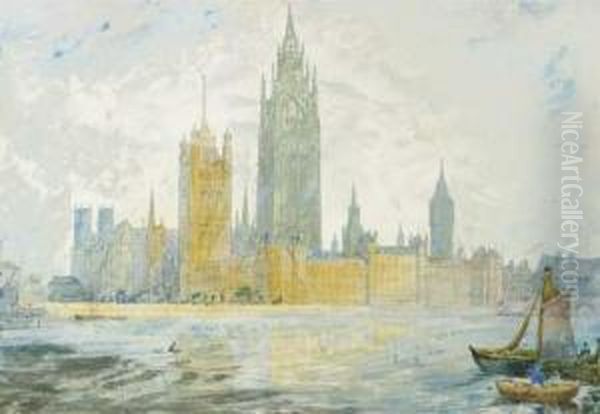 Design For The Monumental Halls Oil Painting by John Pollard Seddon