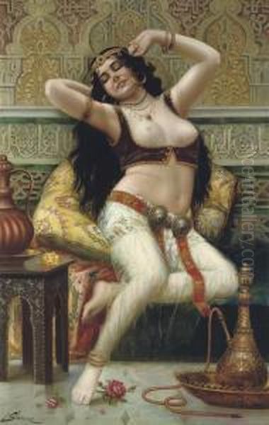 The Jewel Of The Harem Oil Painting by Josef Sedlacek