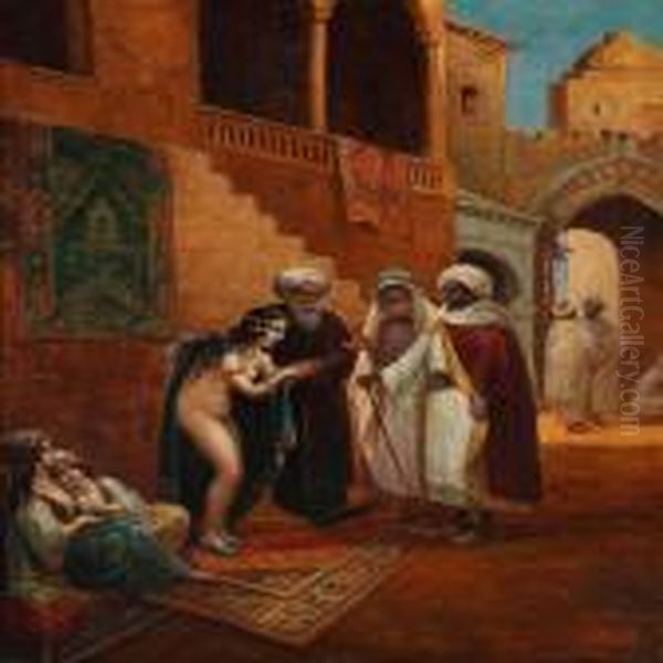 The New Girl In The Harem Oil Painting by Stephan Sedlacek