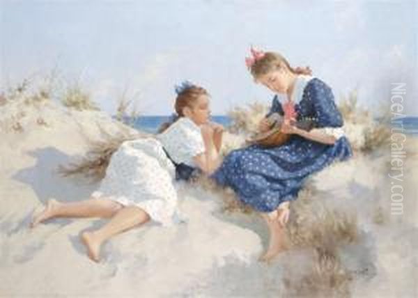 Music On The Dunes Oil Painting by Hermann Seeger