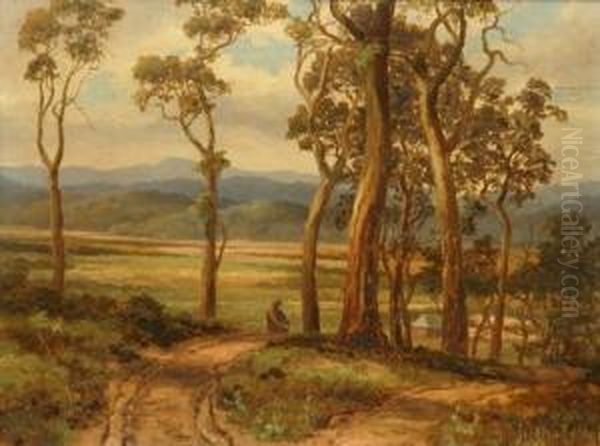 White Gums Oil Painting by Walter Seehusen