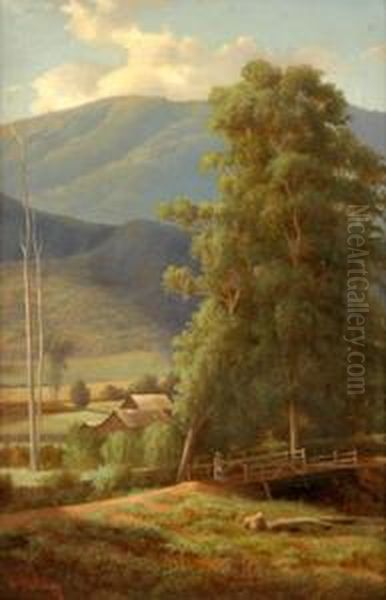 A Ford On The Graceburn Healesville Oil Painting by Walter Seehusen