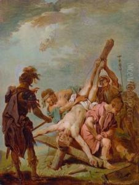 The Crucifixion Of St Peter Oil Painting by Joseph Conrad Seekatz