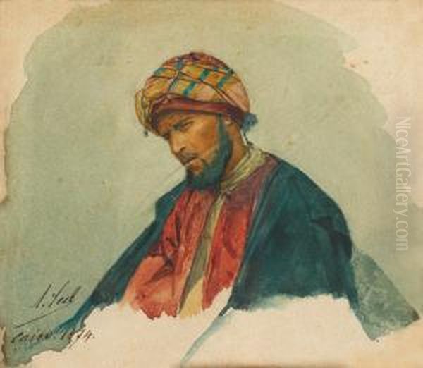 Portraits D'hommes Au Turban Oil Painting by Adolf Seel