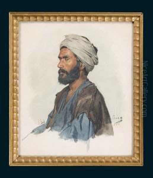 Orientalisches Portrat Oil Painting by Adolf Seel