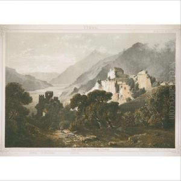 Veduta Di Castel Tirolo Oil Painting by Gottfried Seelos