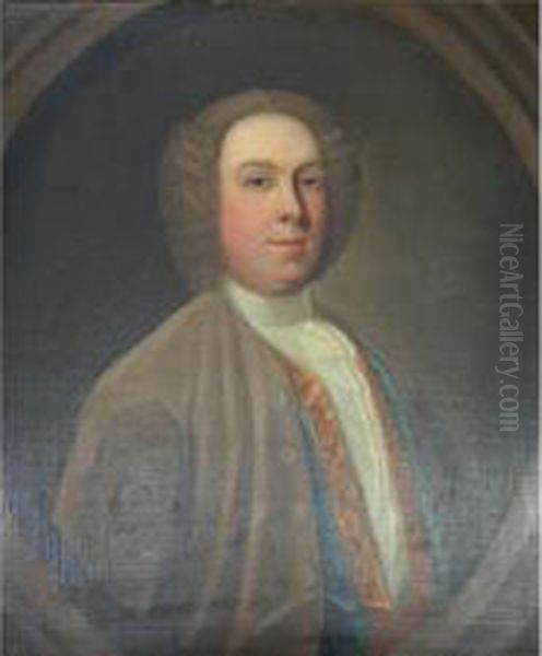 Portraits Of Edmund Halliday Oil Painting by Enoch Seeman