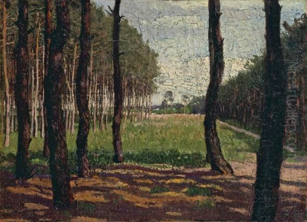 Landschaft, Grunewald Berlin Oil Painting by Arthur Segal