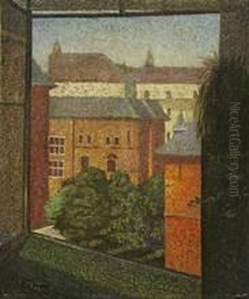 Blick Aus Dem Fenster Oil Painting by Arthur Segal