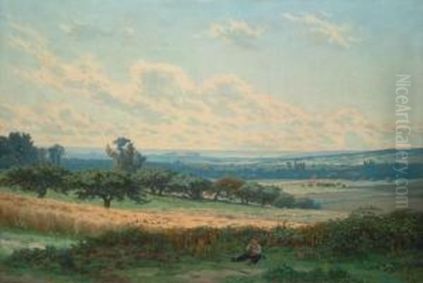 La Vallee De Courtry, Seine-et-marne Oil Painting by Alexandre Sege