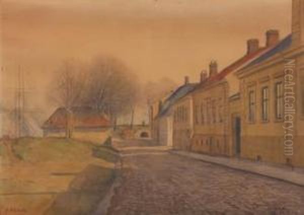 Fra O. Fredrikstad Oil Painting by Severin Segelcke