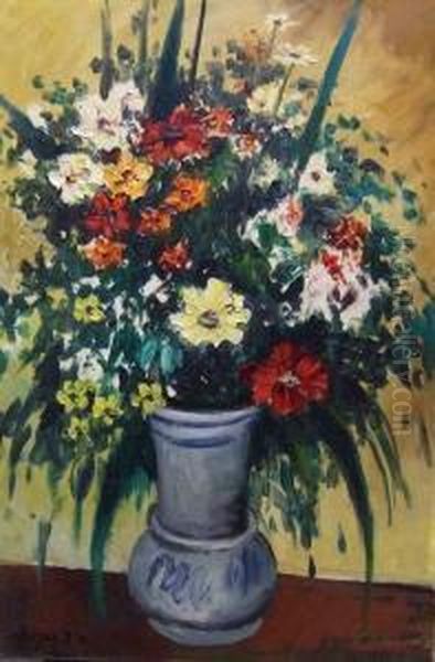 Bouquet De Fleurs Oil Painting by Adrien Segers