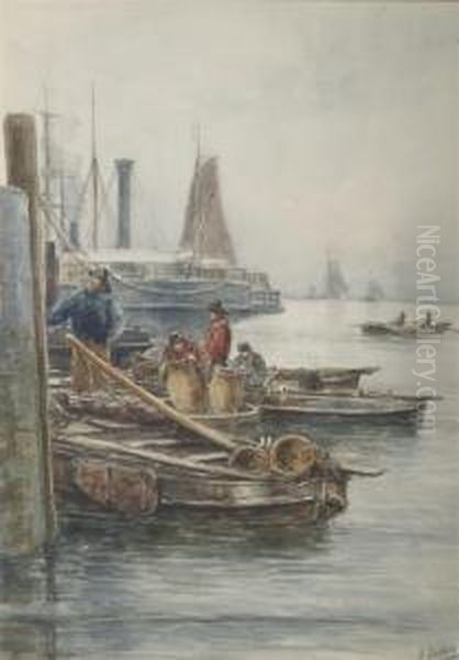 At The Dock Oil Painting by Henri Seghers