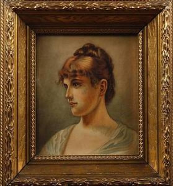 Portrait Of A Young Lady Oil Painting by Alfred Seifert