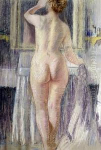 Standing Nude Oil Painting by Paul Seifert