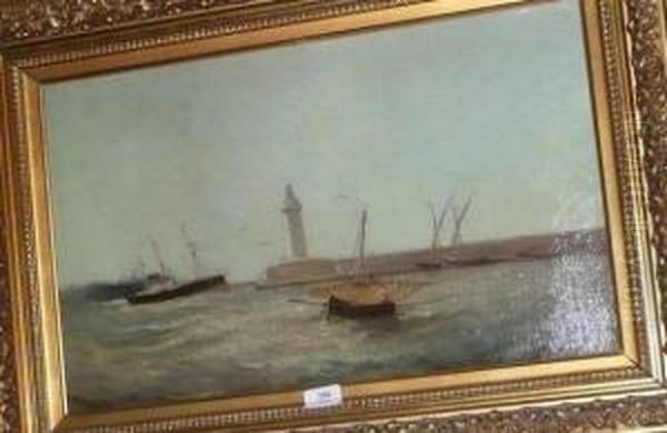 Entree Du Port. Oil Painting by Paul Seignon