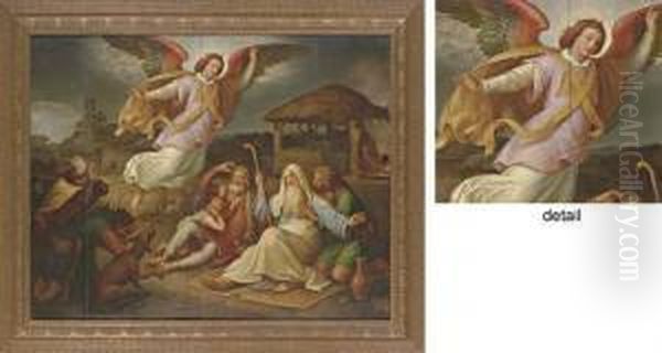 The Angel Appearing To Joachim Oil Painting by Alexander Maximilian Seitz