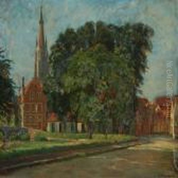 Parti Fra Brugge Oil Painting by Georg Sophus Seligmann