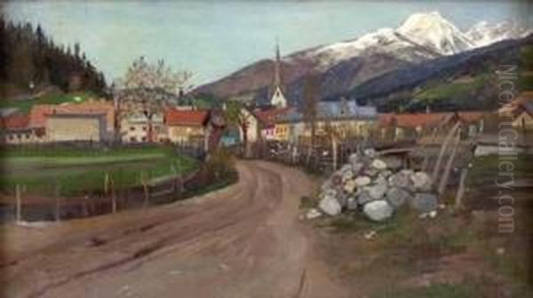 Mauthen Gailtal Oil Painting by Hans Sellenati