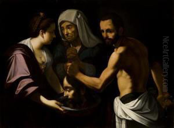 Salome Riceve La Testa Del Battista Oil Painting by Carlo Sellitto