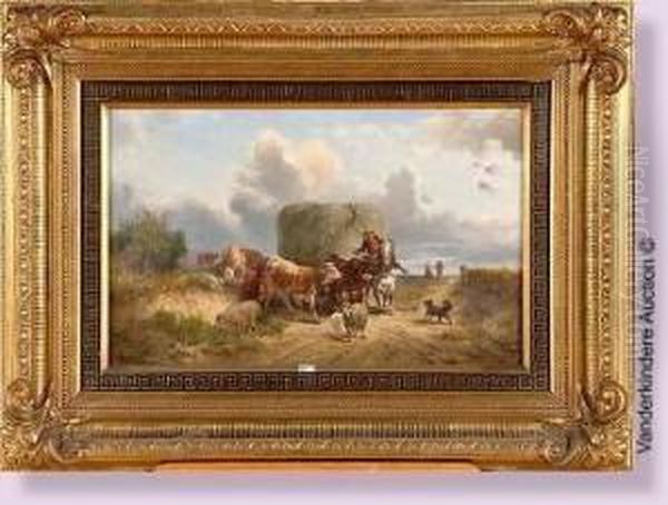 Le Retour Des Champs Oil Painting by Ludwig Sellmayr