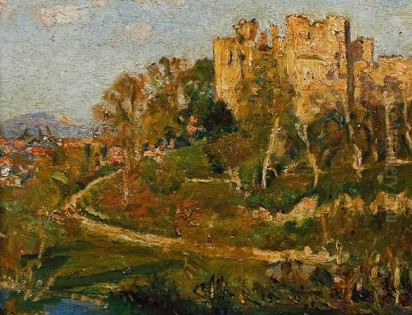 Ludlow Castle Oil Painting by Mark Senior