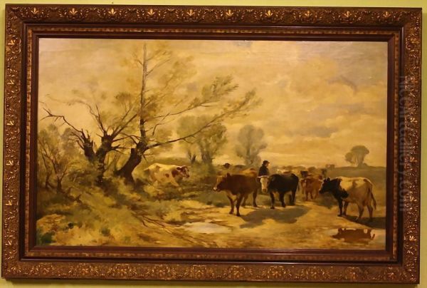 Austrieb Der Herde Oil Painting by Franz Maler Sequens