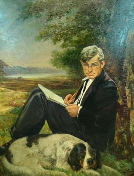 Portrait Of Will Rogers Oil Painting by Hector Ettore Serbaroli