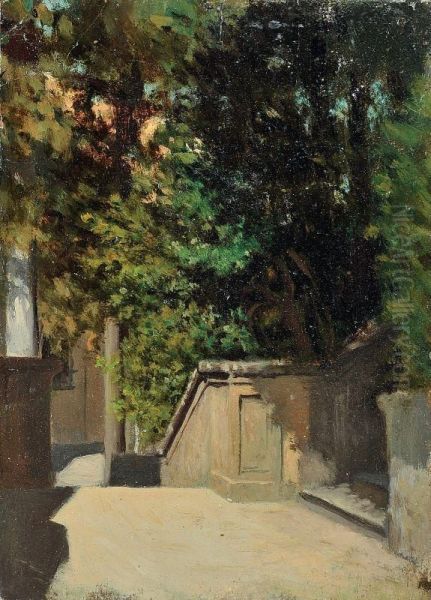 Nel Parco Oil Painting by Raffaello Sernesi