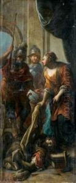 Jael Et Sisera Oil Painting by Michel Serre