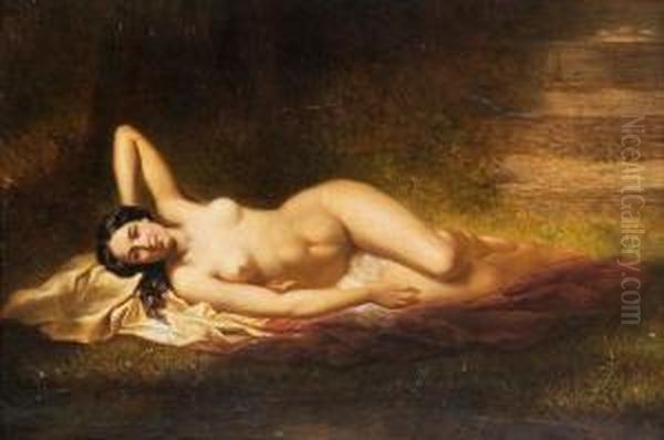 Reclining Nude Oil Painting by Antony Serres