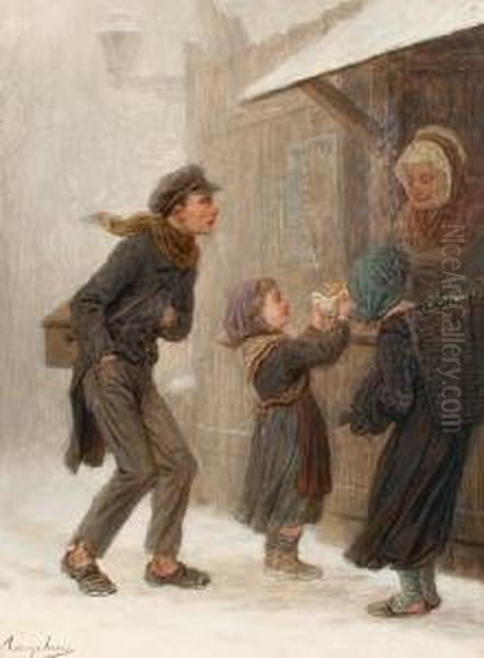 The Potatoe Seller Oil Painting by Antony Serres