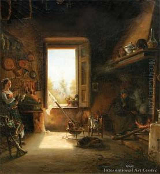 Interior Oil Painting by Giovanni Serritelli