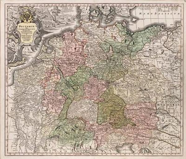 Teilkolorierte Radierung, Augsburg, Nach 1731, Bezeichnet: 